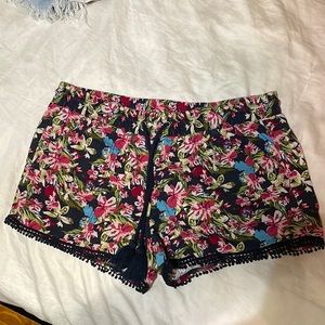 Floral Linen Shorts